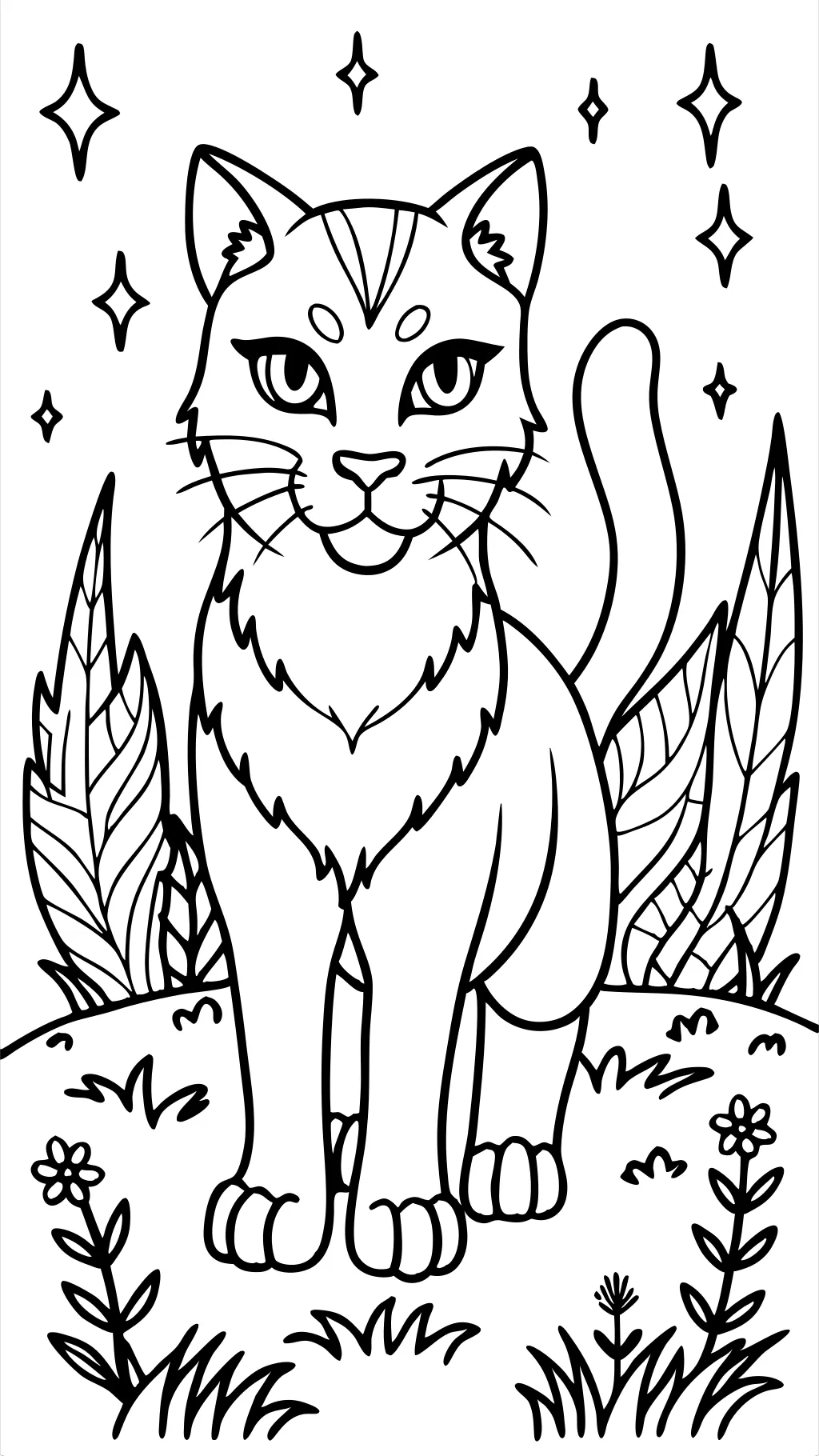 coloriage de chat guerrier kits